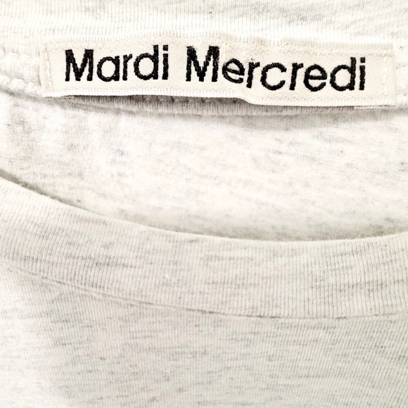 Mardi Mercredi Graphic Ddanji Dachshund Weiner Dog Women’s Tee Grey 100% Cotton - Picture 3 of 6